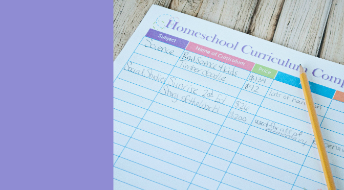 Choosing a Homeschool Curriculum Free printable