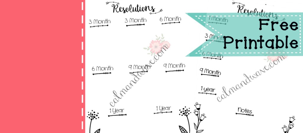 Planning New Year’s Resolution Worksheet | Free Printable | Monthly Goals