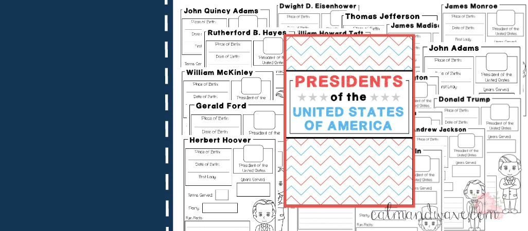 Homeschool Unit Study American Presidents | Social Studies | History | Free Printable