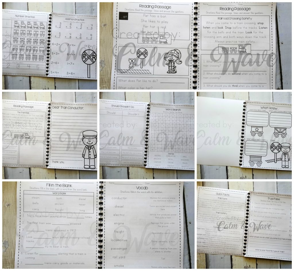 train study booklet calmandwave printable pinterest unit study thematic printable worksheets collage