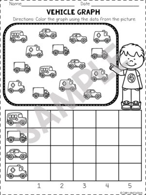 Kindergarten No-Prep Packet | Car/Vehicle Themed | English Language ...
