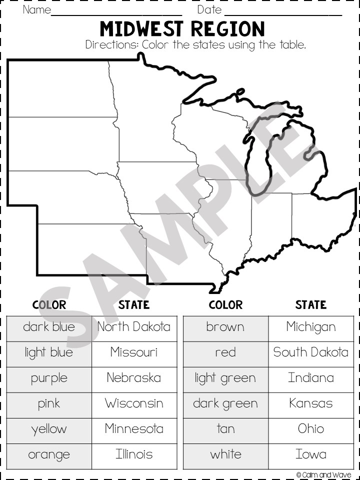 United States Regions Worksheets and Printables | Homeschool ...