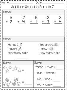 Single Digit Addition Worksheet Printable Freebie | Homeschool ...