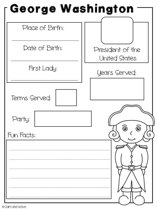All United States President Fact Worksheets | Free Printable | Digital ...