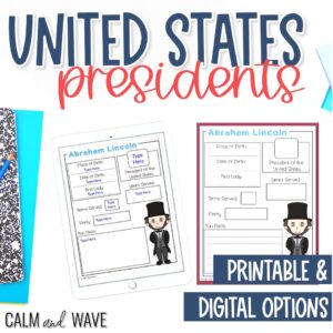 All United States President Fact Worksheets | Free Printable | Digital Resource | Homeschool Unit Study