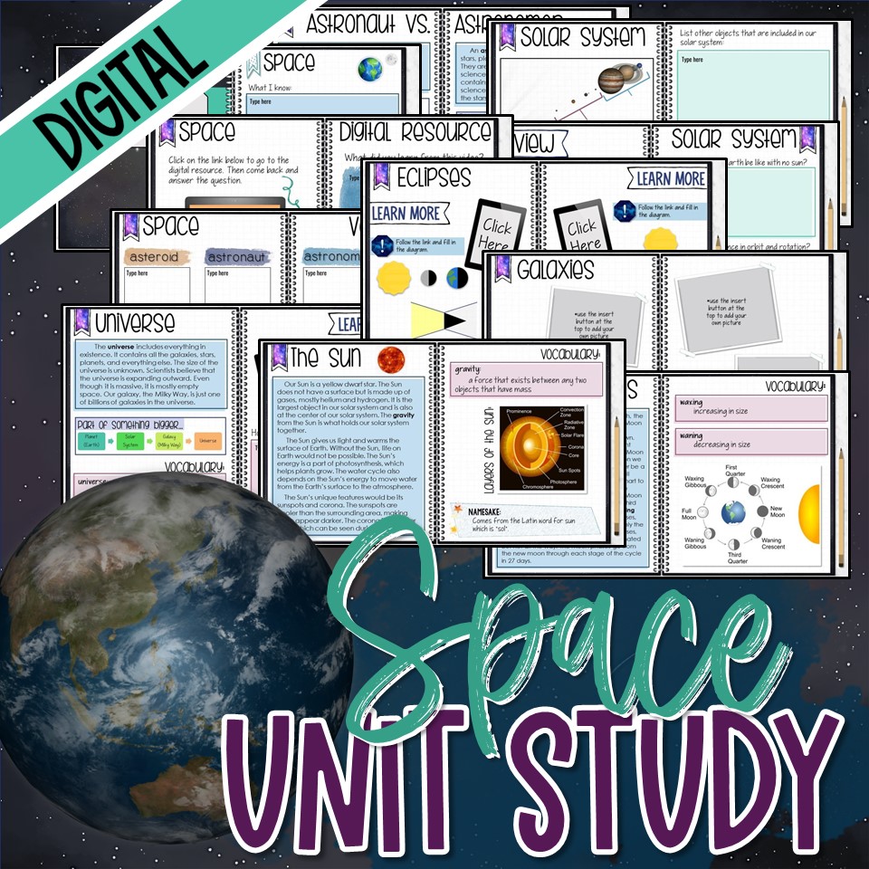 Space Unit Study Homeschool