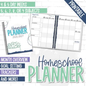 Printable Homeschool Planner -- Calm Version