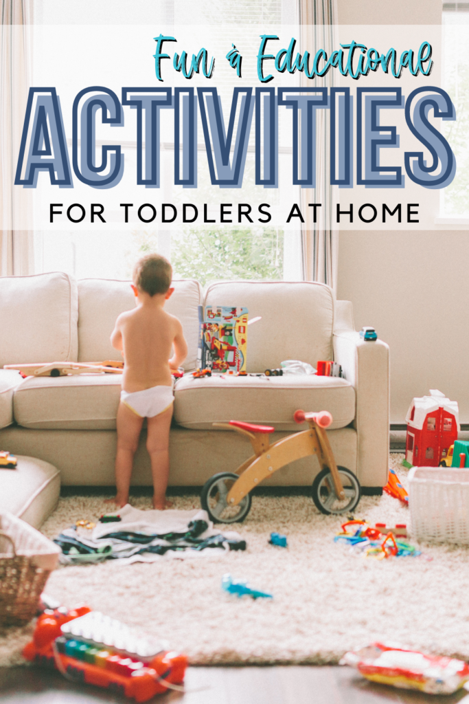 toddler playing and learning at home