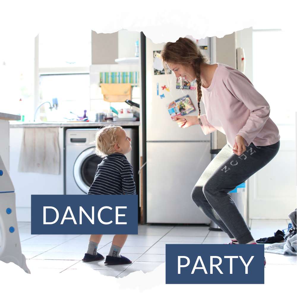 dance party to entertain toddler at home