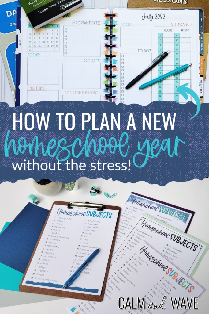 How to plan a new homeschool year without the stress! 