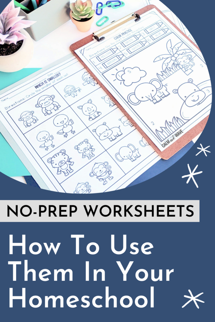 How to use no-prep worksheets in your homeschool
