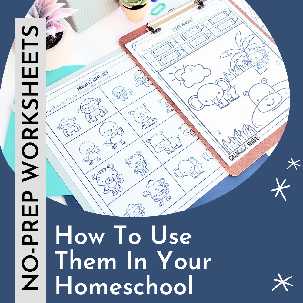 Image showing no-prep worksheets for homeschool
