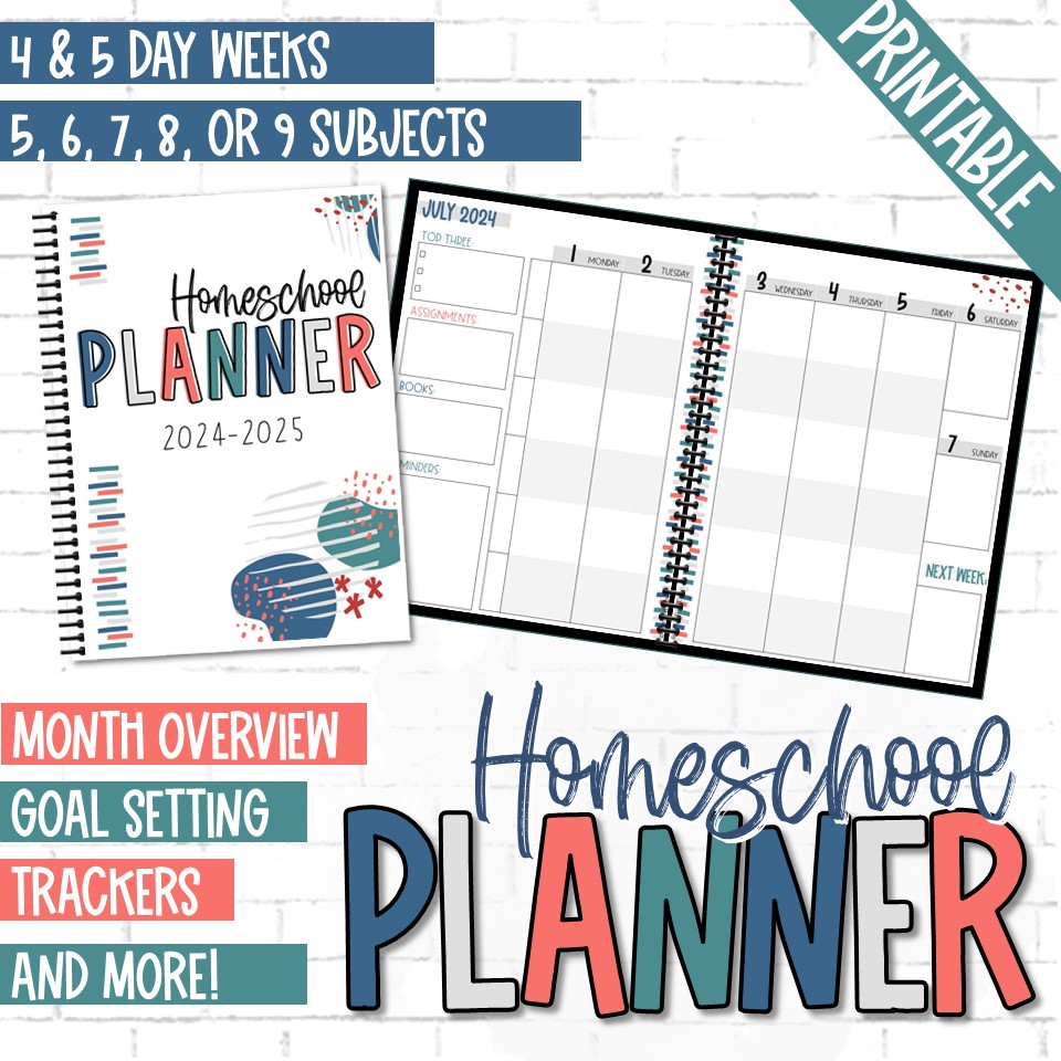 Printable Homeschool Planner — Modern Version