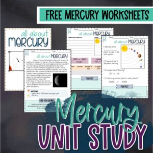 Free Planet Mercury Space Worksheets
