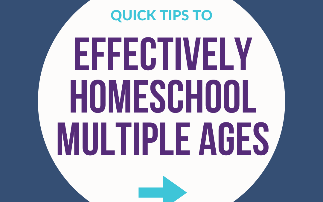 4 Tips on How to Effectively Homeschool Multiple Ages